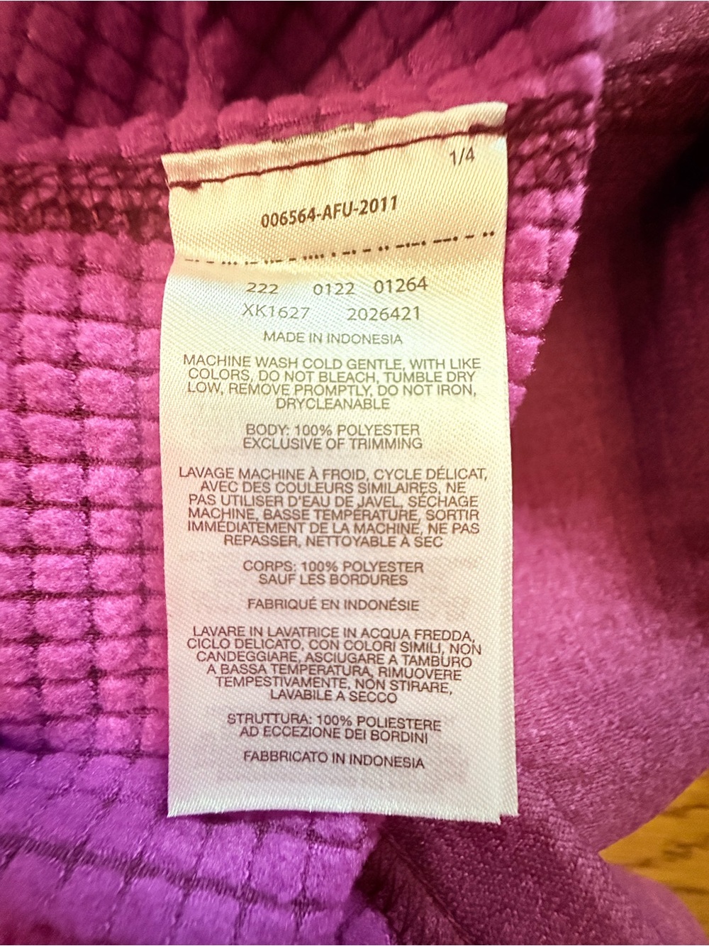 Columbia Women’s Purple Full-Zip Fleece Jacket - Picture 5 of 7